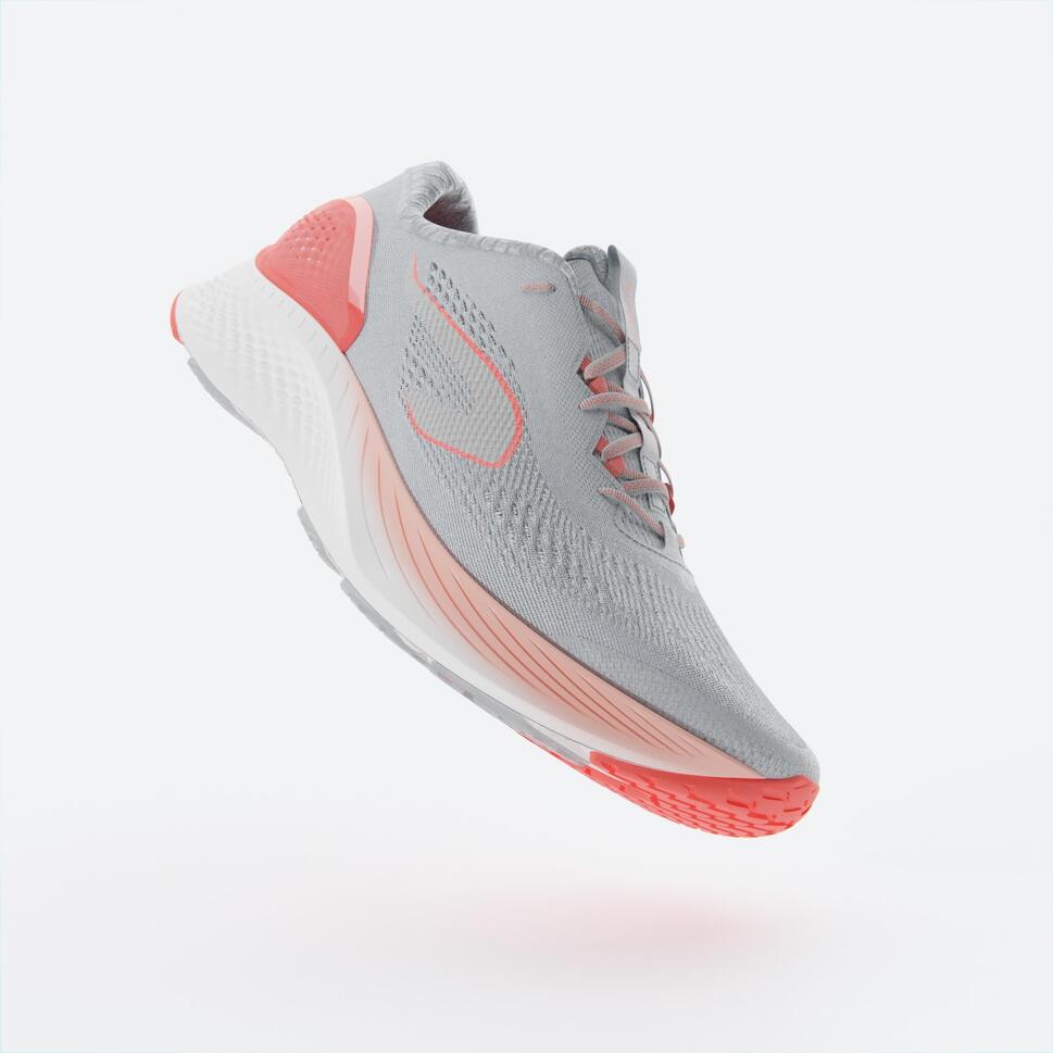 Tenis de running para Mujer Kiprun 500 gris/rosado pastel